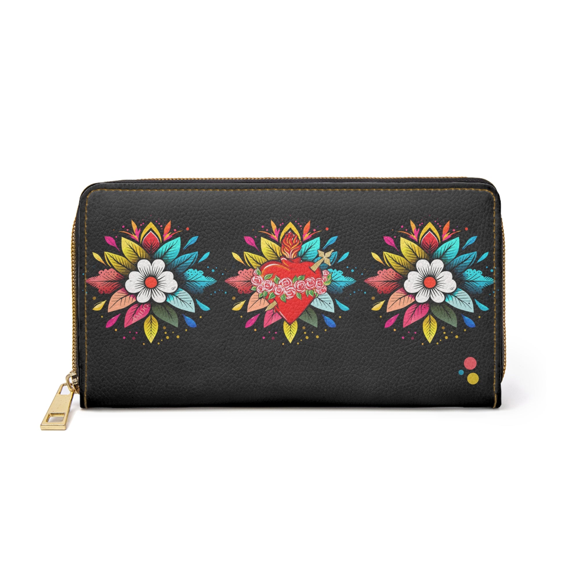 Immaculate & Sacred Heart Zipper Wallet (Vegan Leather)