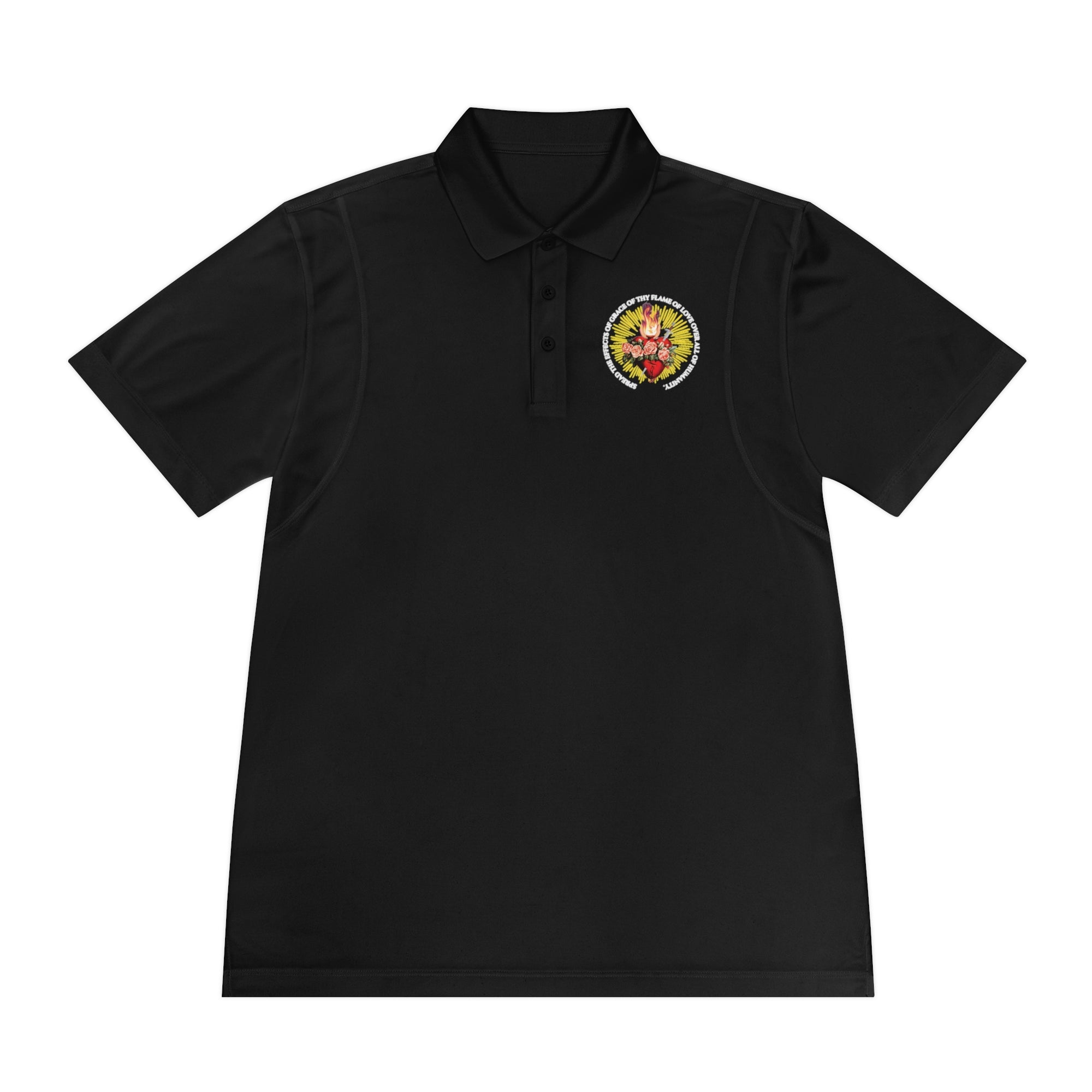 Flame of Love Men's Sport Polo Shirt