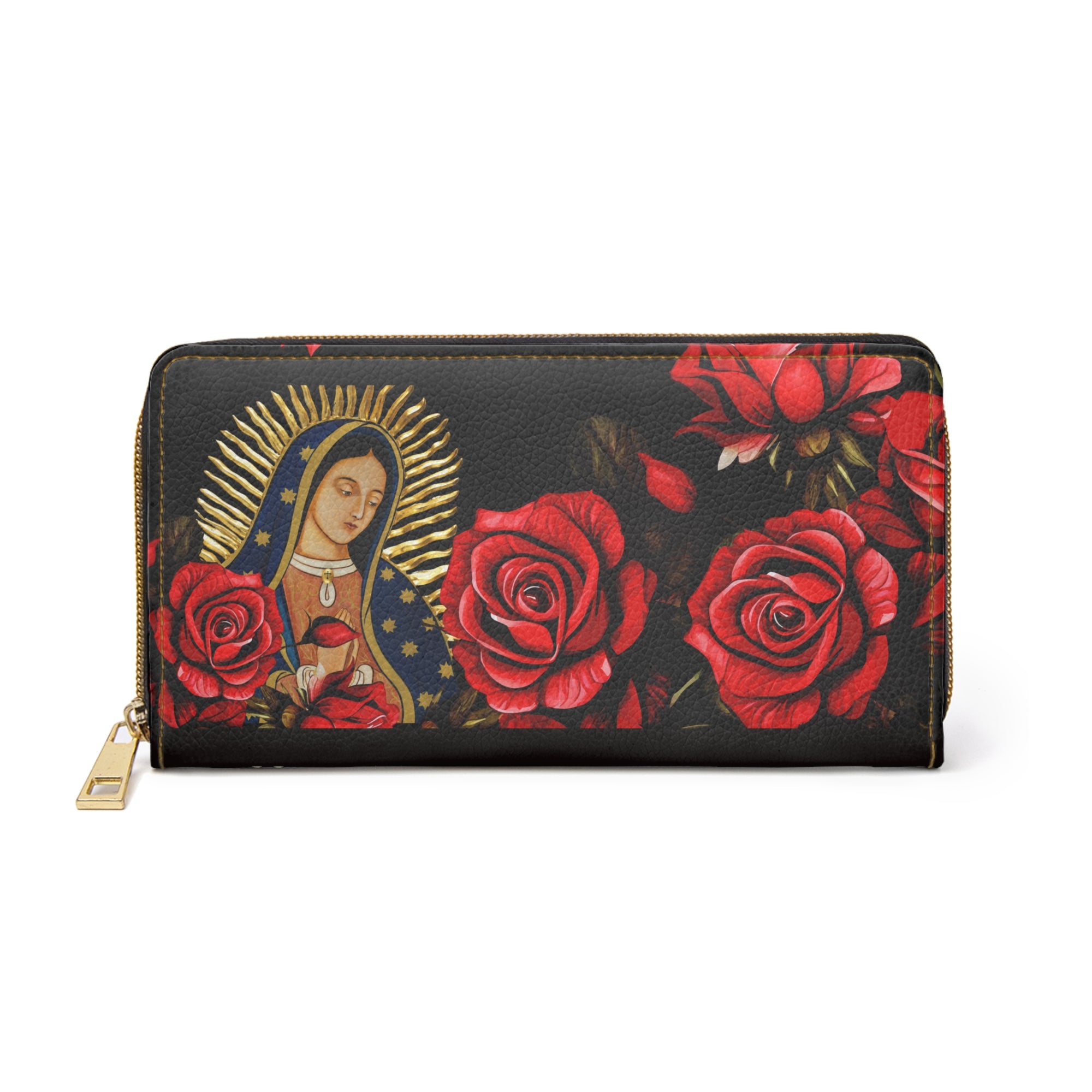 Our Lady of Guadalupe Zipper Wallet (Vegan Leather)
