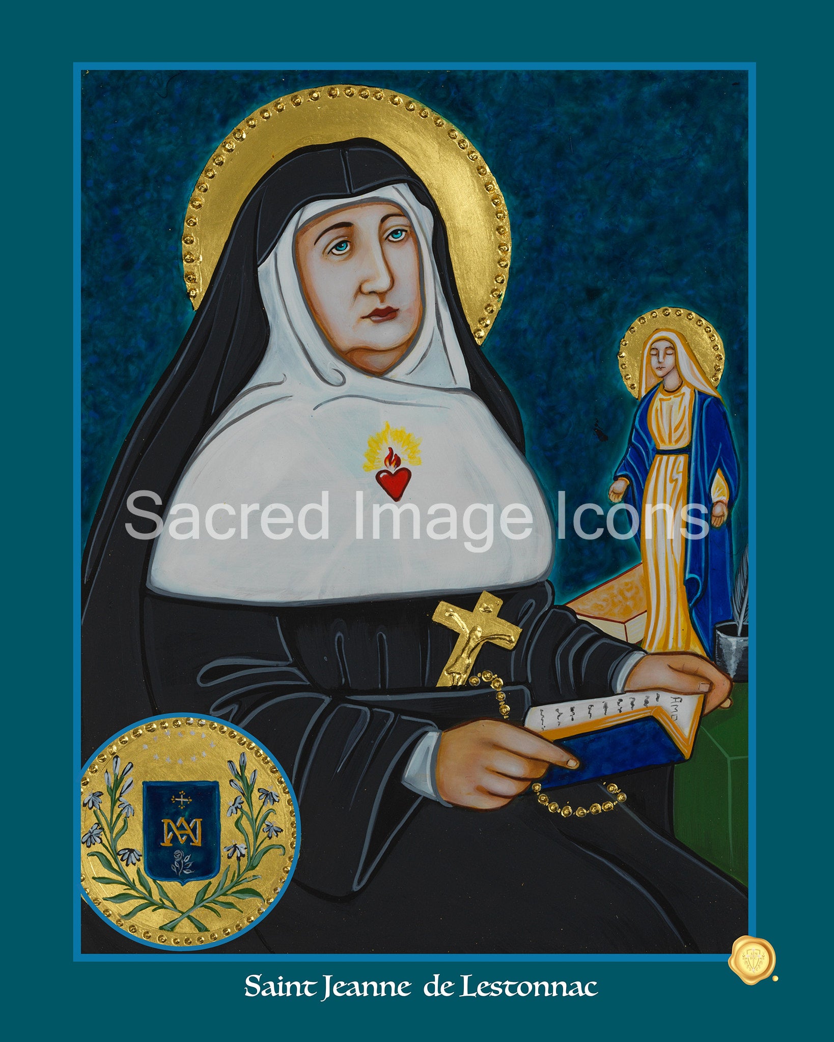 Saint Jeanne de Lestonnac Icon Print