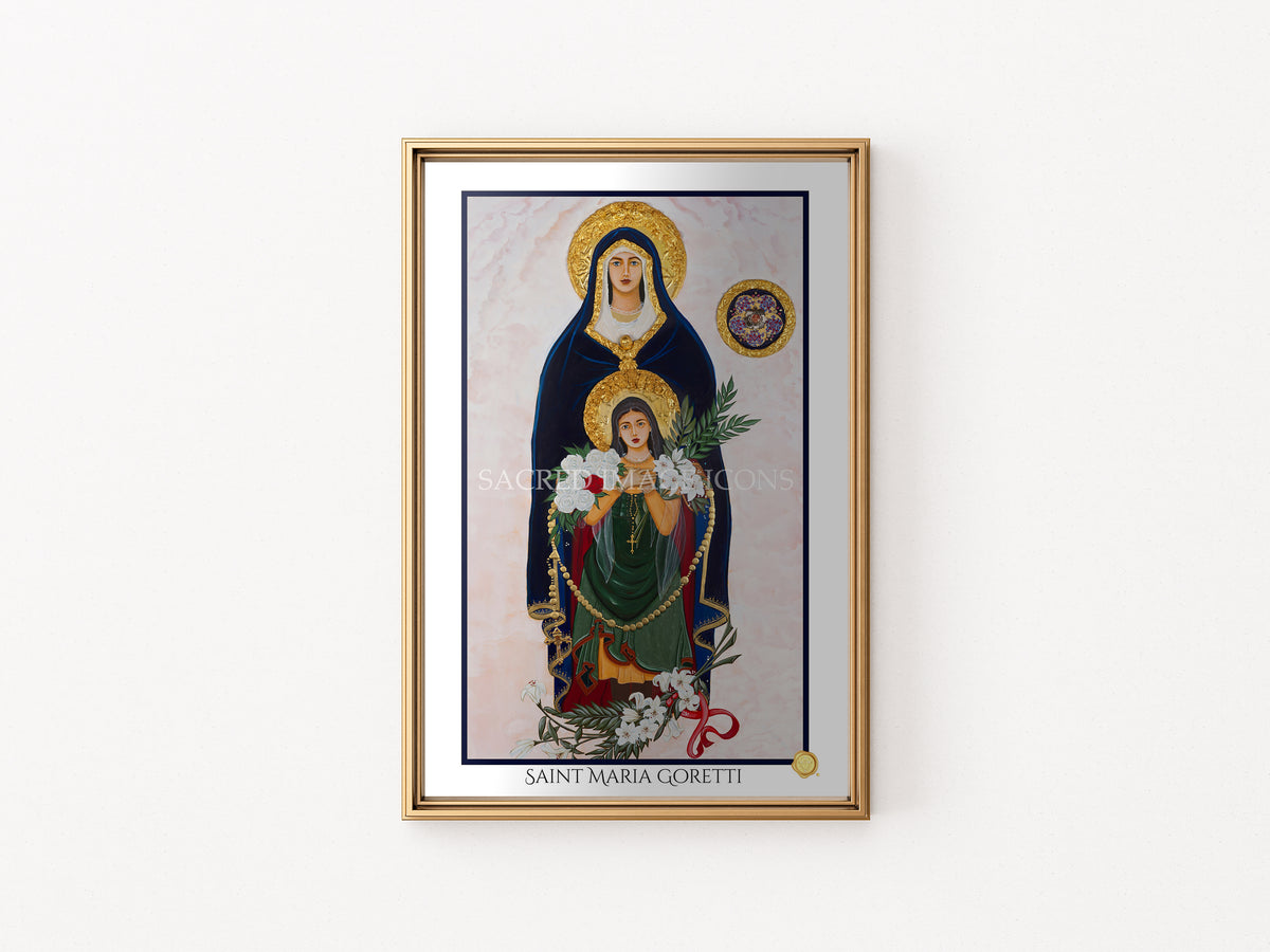 Saint Maria Goretti - Virgin and Martyr Icon Print