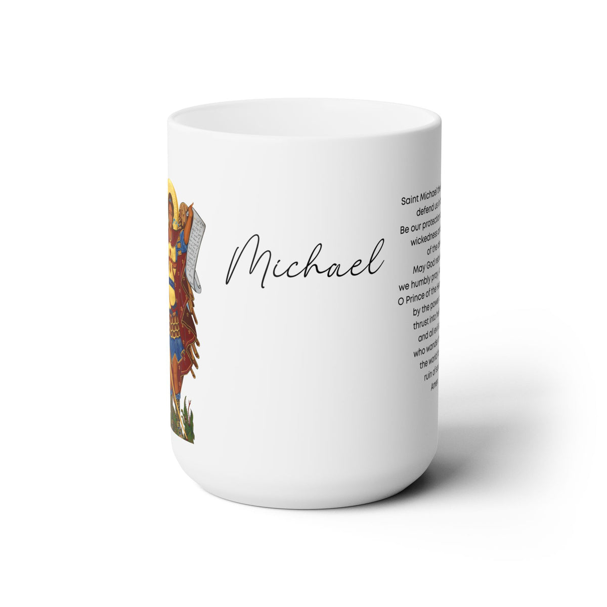 Saint Michael the Archangel Prayer Mug 15oz