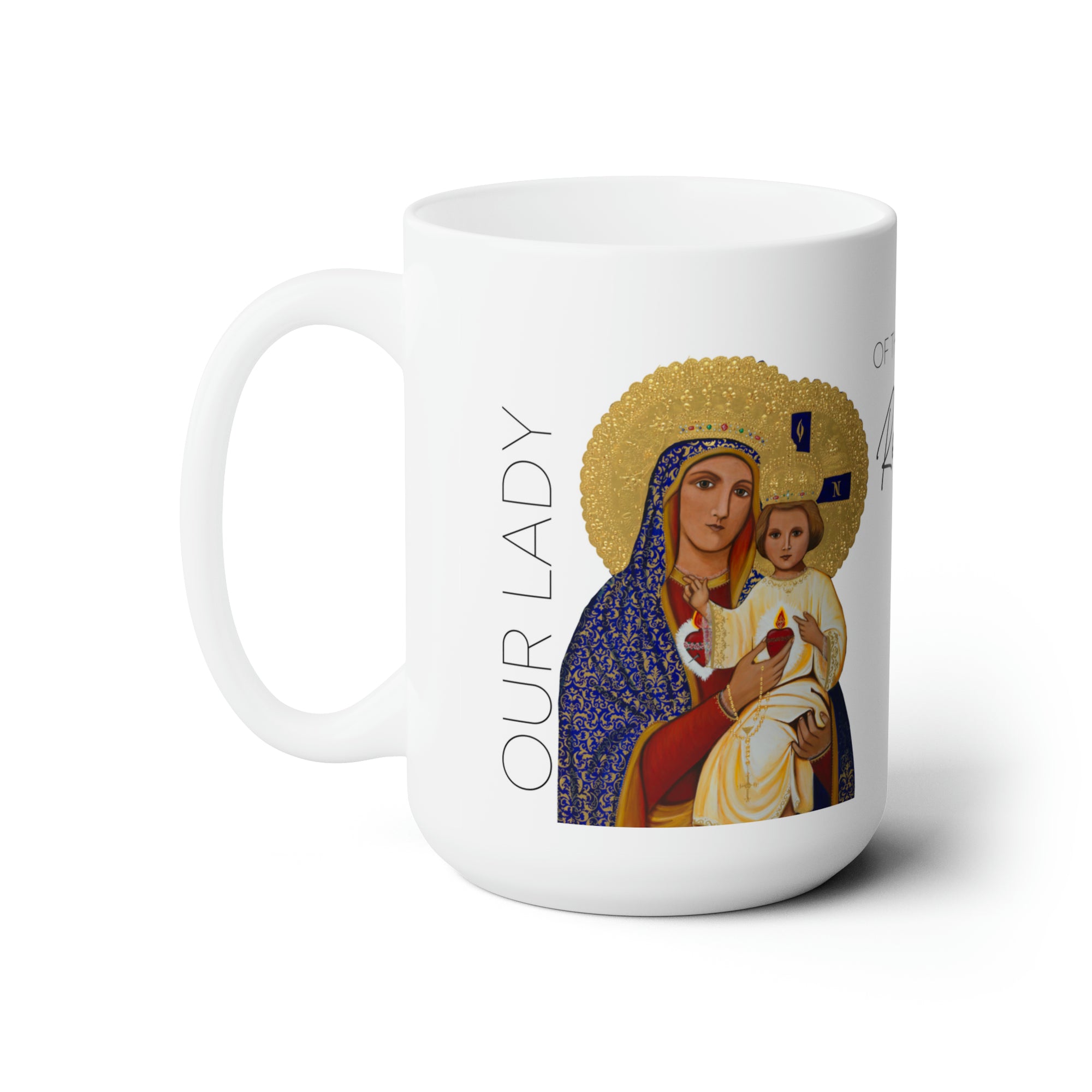 Our Lady of The Rosary Prayer Mug 15oz