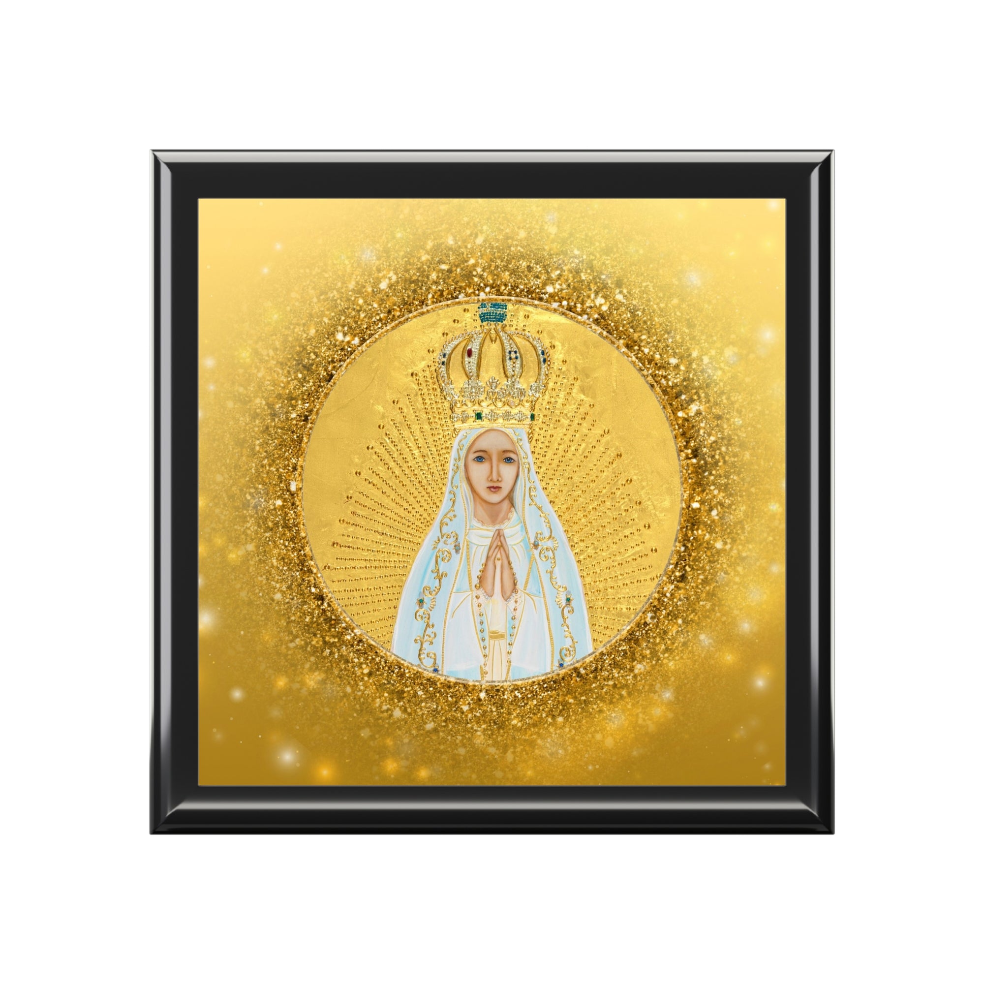 Rosary and Jewelry Box with Our Lady of Lourdes