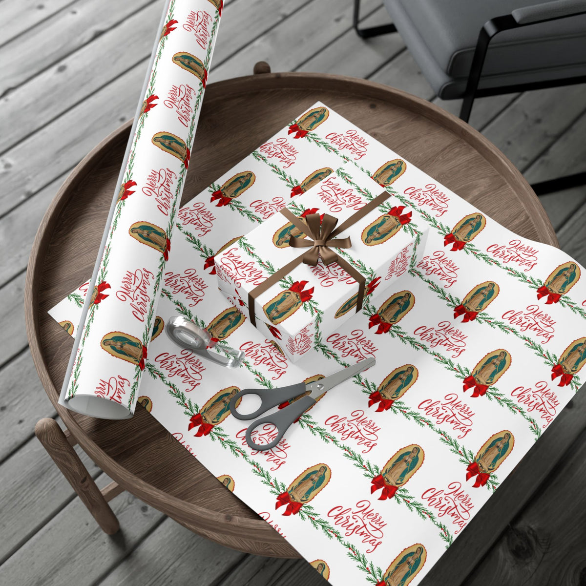 Gift Wrapping Paper - Our Lady of Guadalupe Christmas- Roll