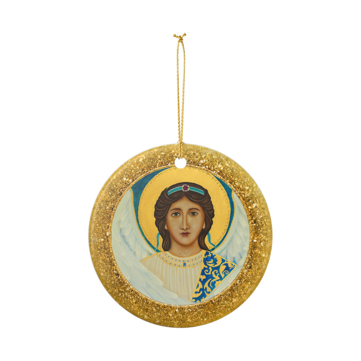 Guardian Angel Ceramic Christmas Ornament