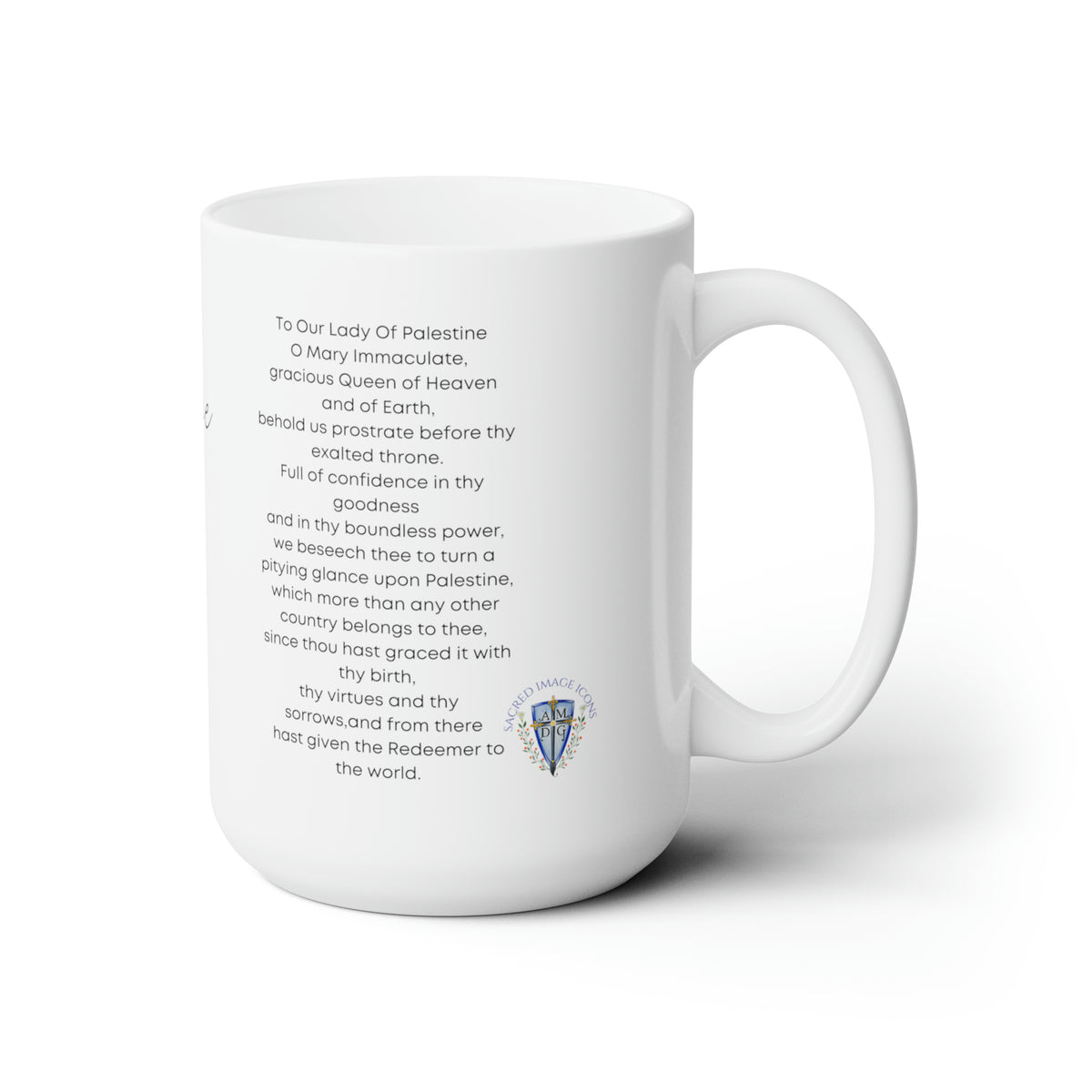 Our lady of Palestine  Prayer Mug 15oz
