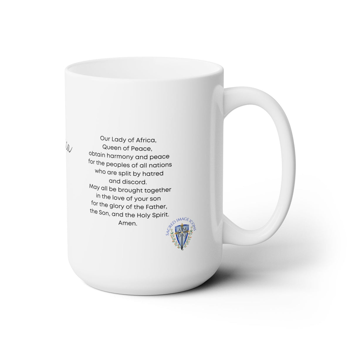 Our Lady of Africa / Black Madonna prayer Mug 15oz