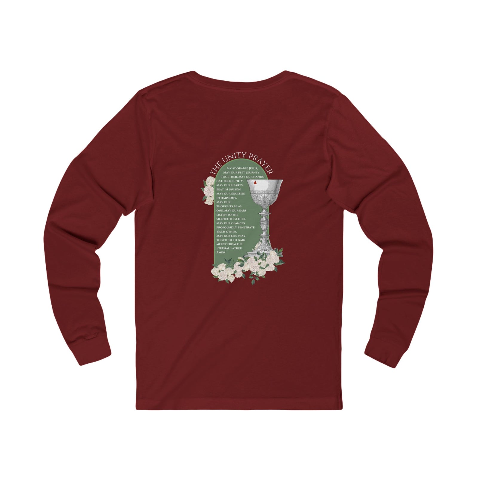Flame of Love with The Unity Prayer Long Sleeve Unizex Tee