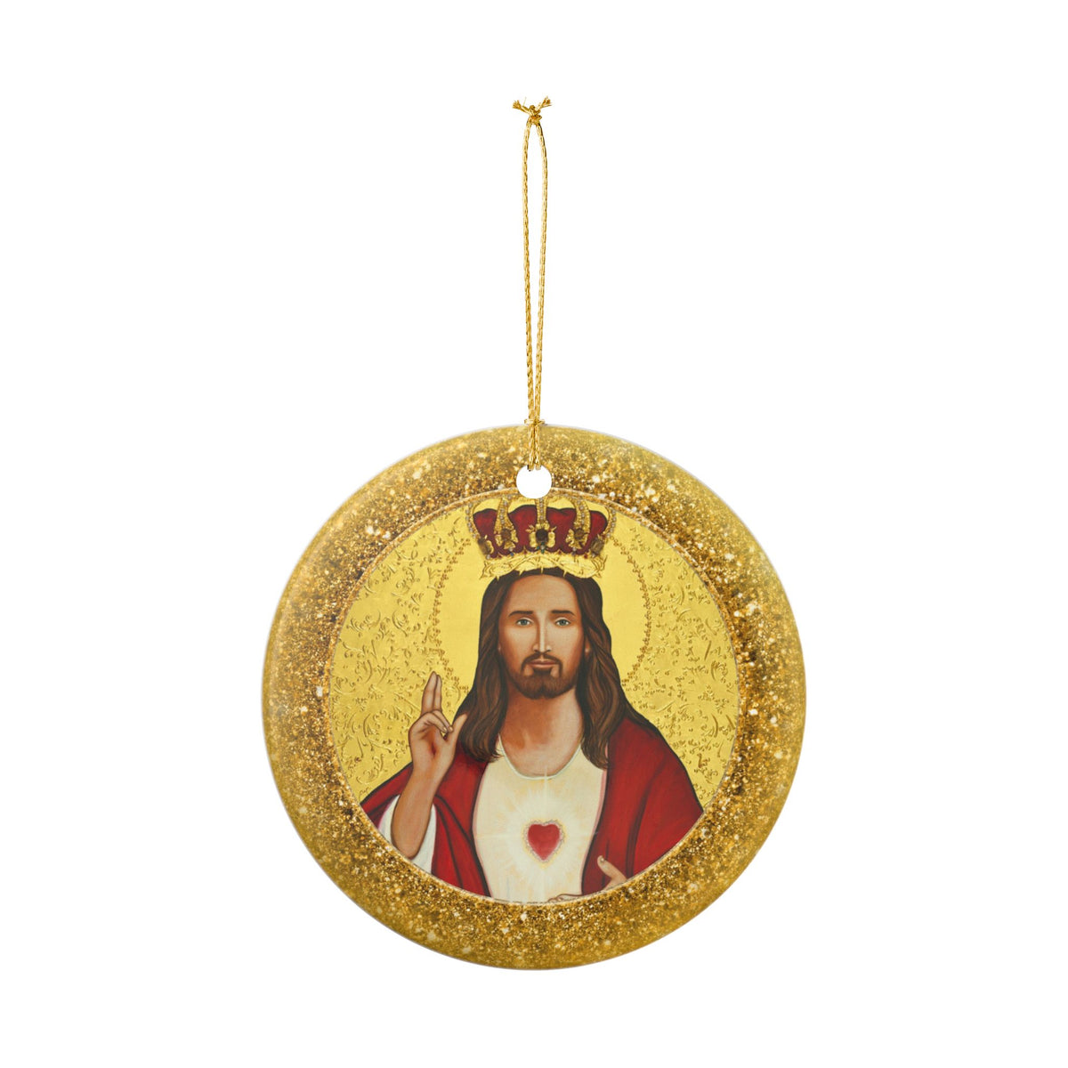 Jesus Christ Ceramic Christmas Ornament