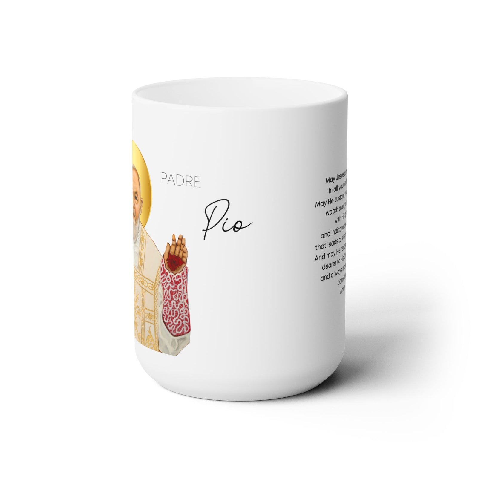 Saint Padre Pio Prayer Mug 15oz