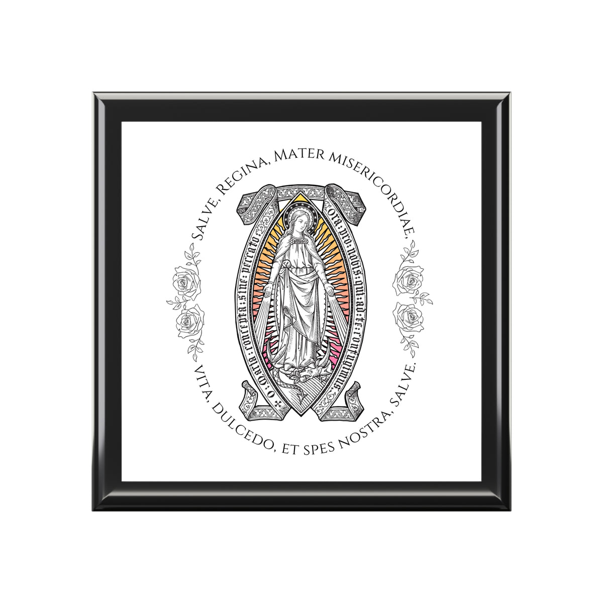 Rosary and Jewelry Box with Our Lady of Grace