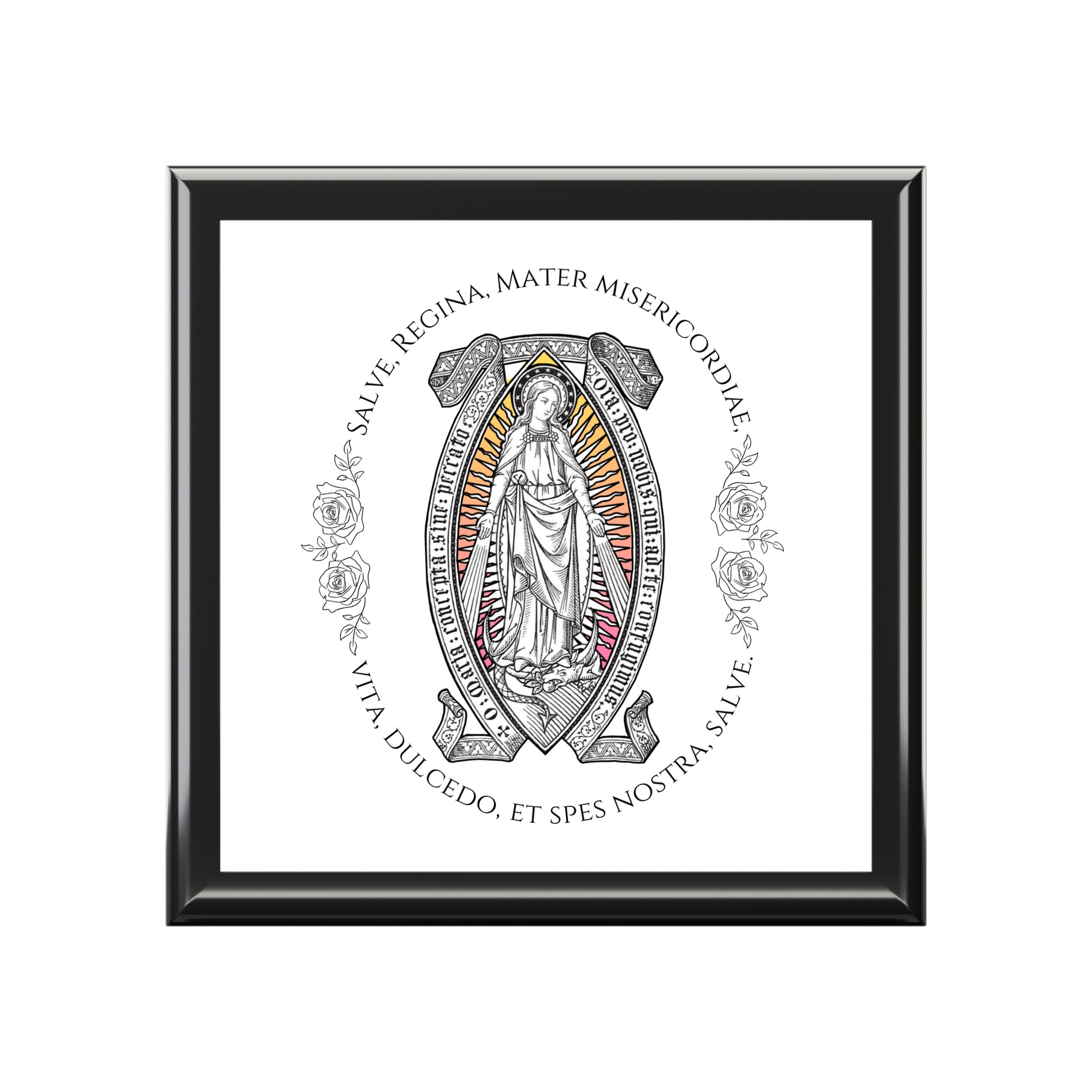 Rosary and Jewelry Box with Our Lady of Grace