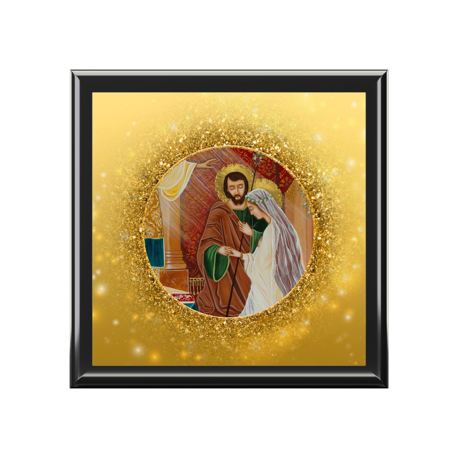 Rosary and Jewelry Box with The Wedding of Joseph and Mary