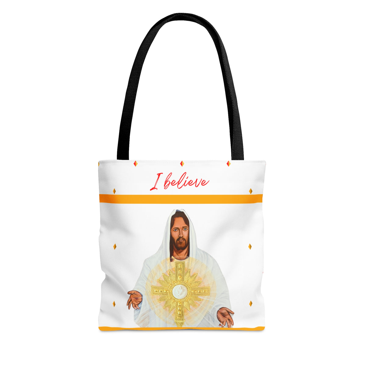 &quot;I Believe!&quot; True Presence  13x13 Tote