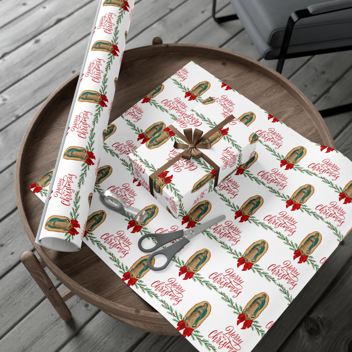 Gift Wrapping Paper - Our Lady of Guadalupe Christmas- Roll