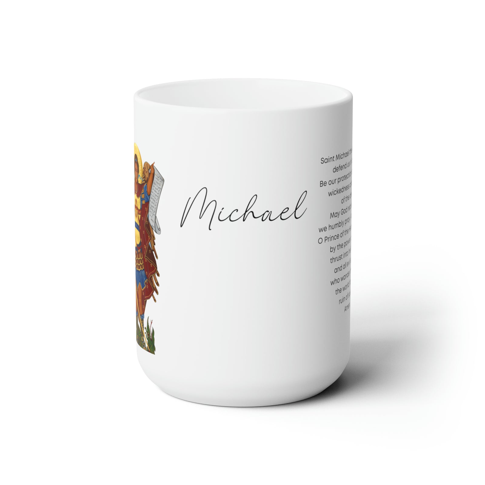 Saint Michael the Archangel Prayer Mug 15oz