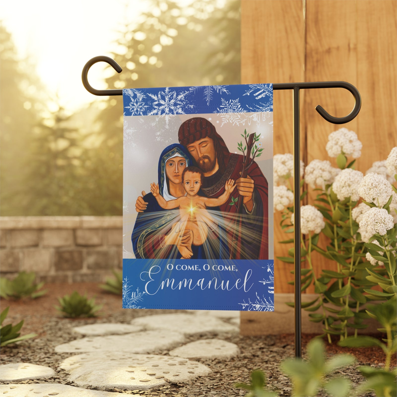 Holy Family Christmas Garden Flag
