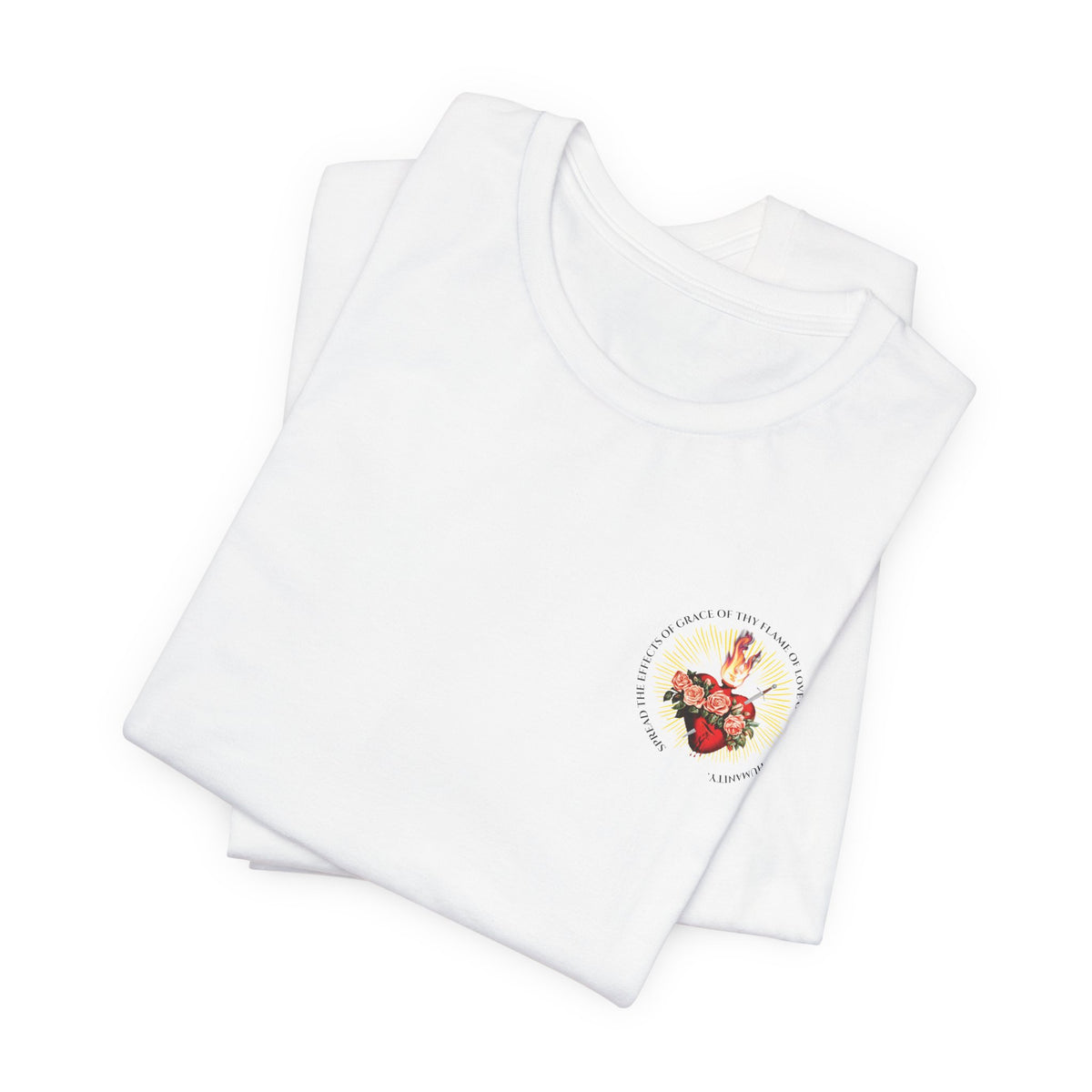 Flame of Love with Unity Prayer &amp; Chalice  -  Unisex  Bella + Canva Jersey Short Sleeve Tee