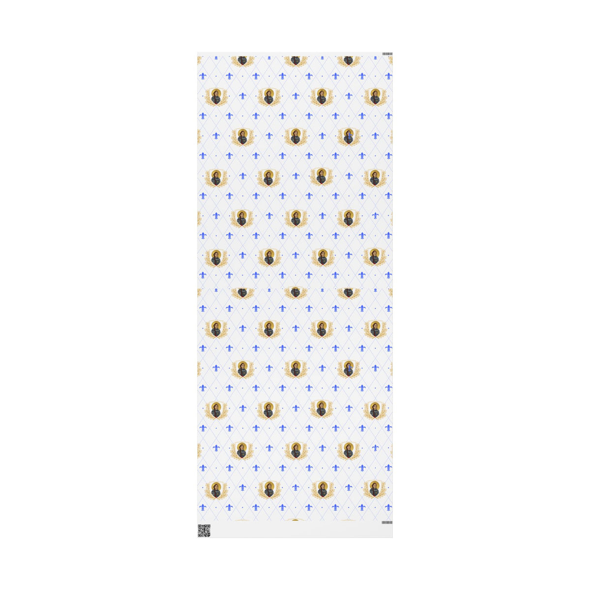 Gift Wrapping Paper - St. Joan of Arc Blue &amp; Gold - Roll
