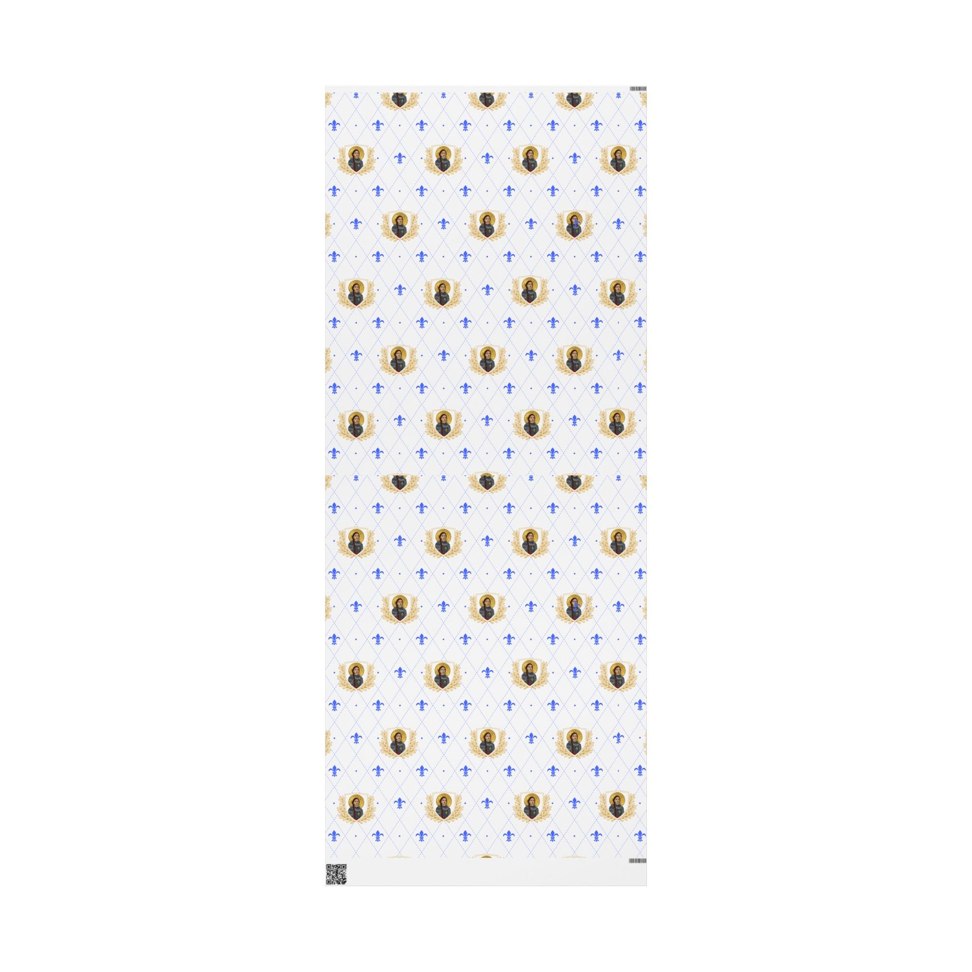 Gift Wrapping Paper - St. Joan of Arc Blue & Gold - Roll