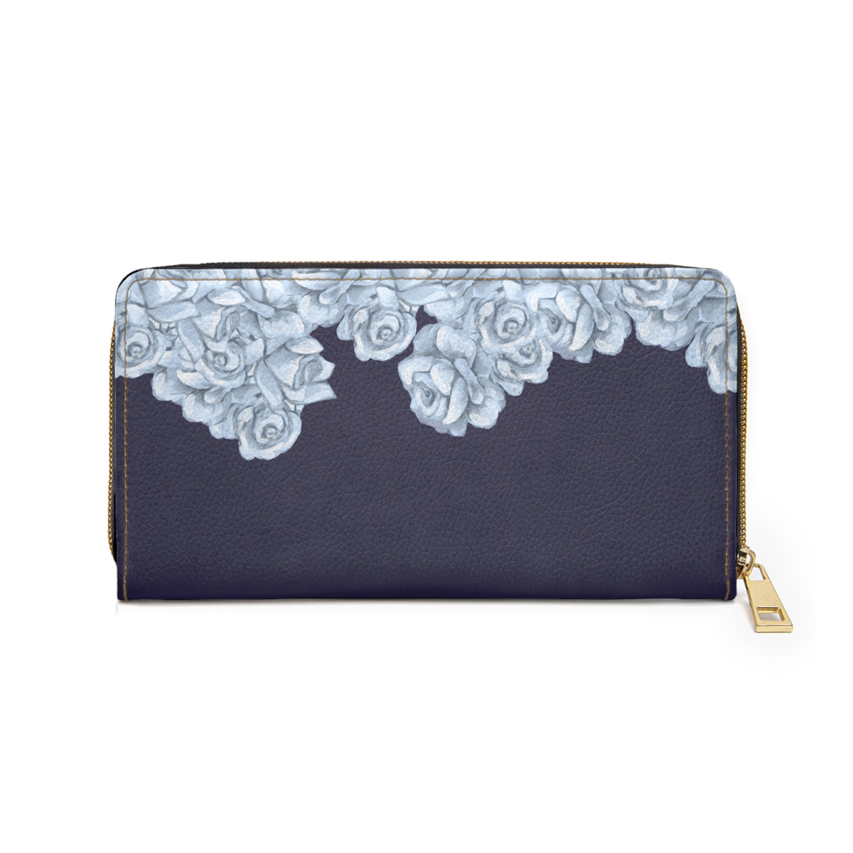 Flame of Love Navy Floral Zipper Wallet