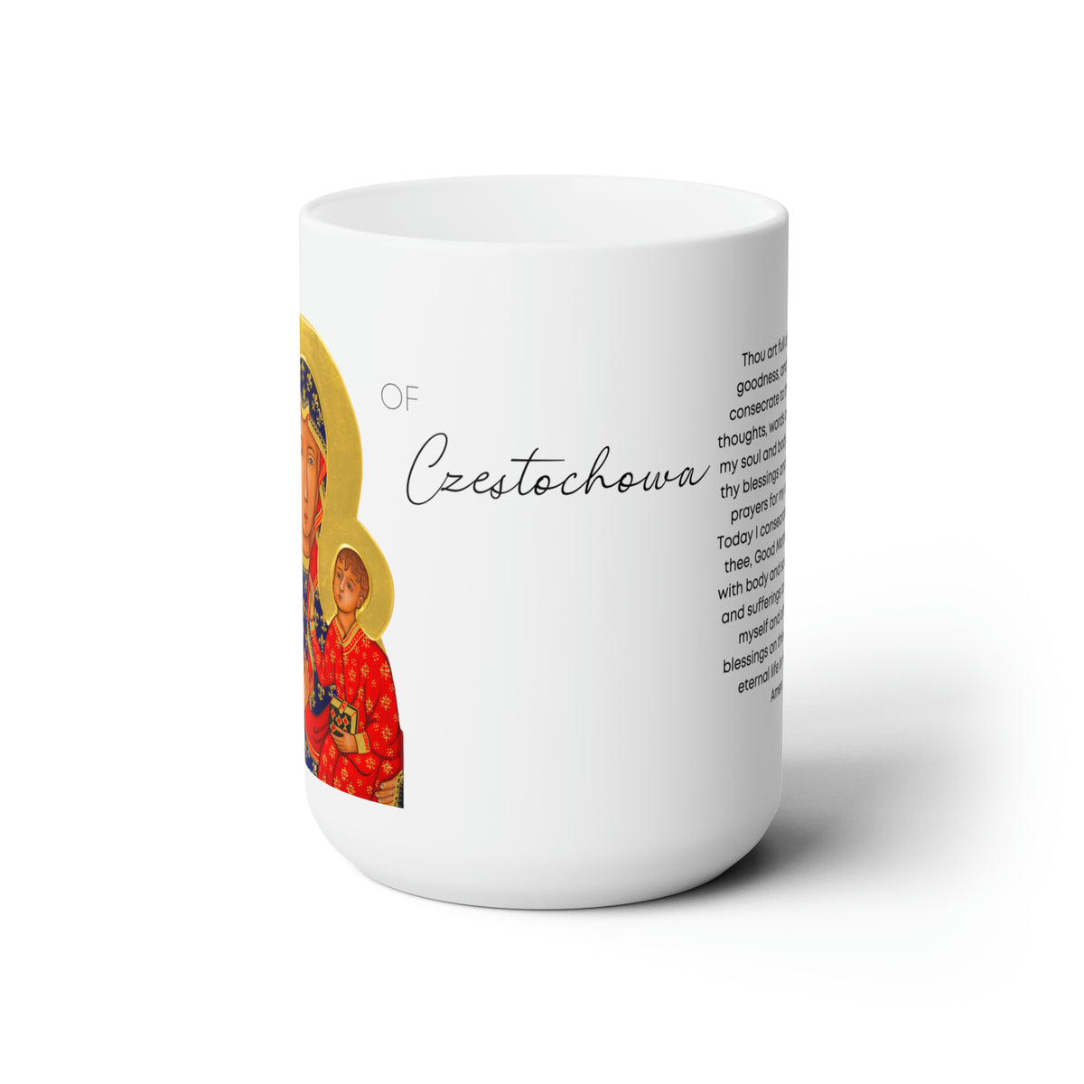 Our Lady of Czestochowa Prayer Mug 15oz