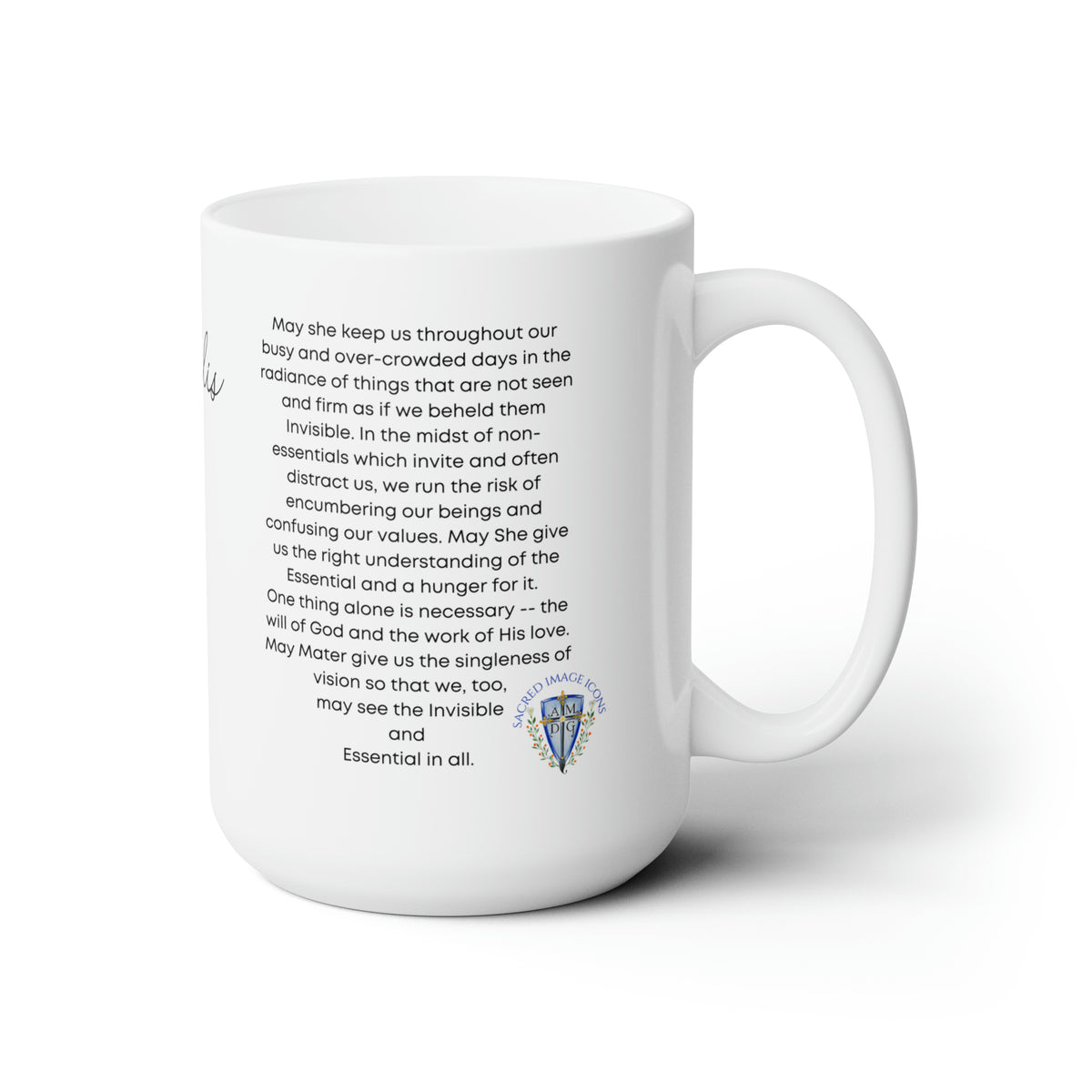 Mater Admirabilis  Prayer Mug 15oz