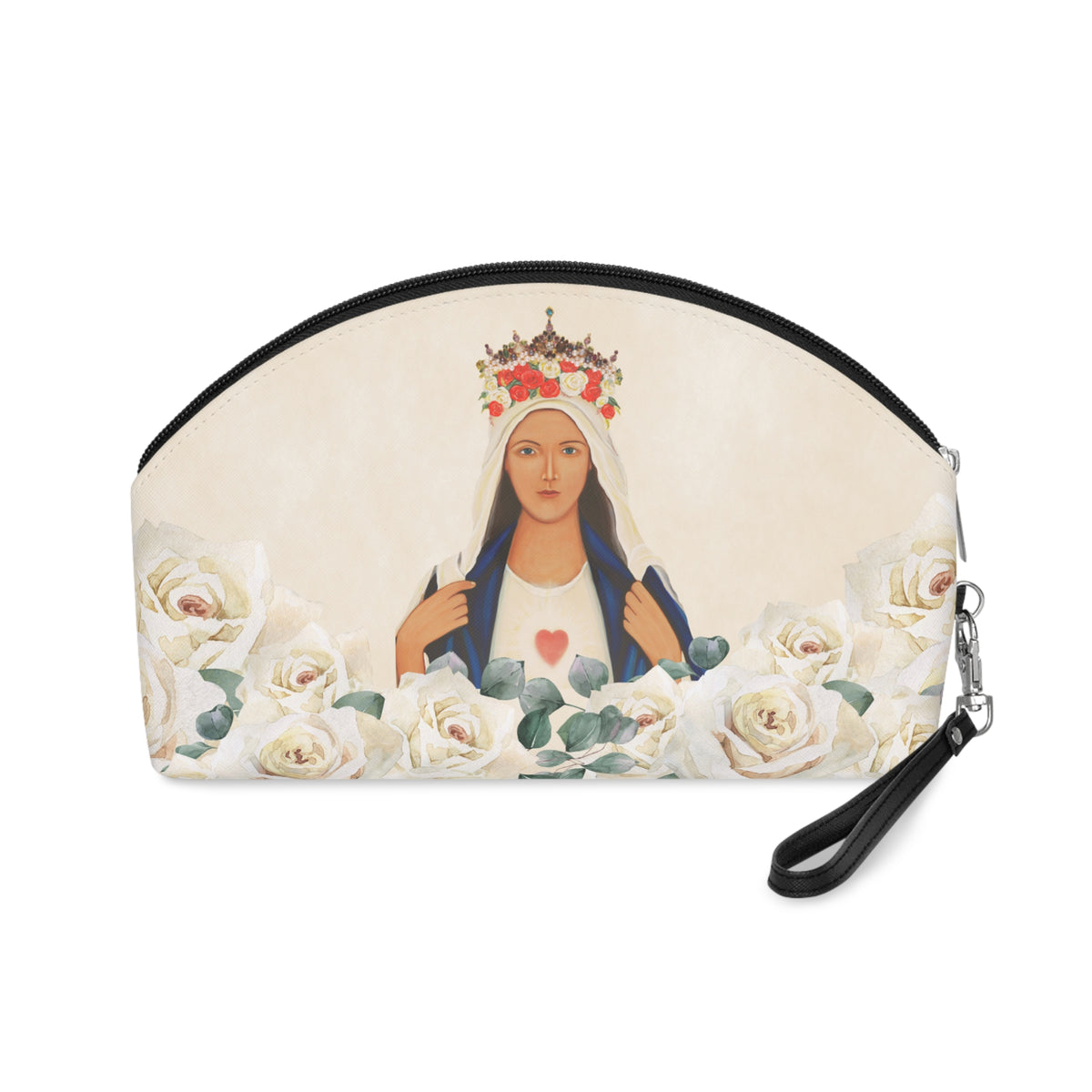 Immaculate Heart of Mary Chapel Clutch with Wrist strap - Catholic symbolism 