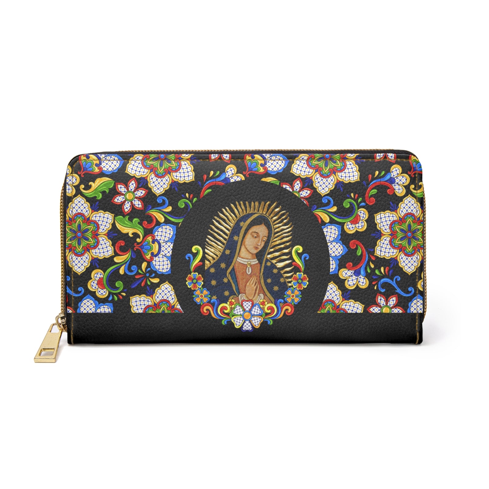 Our Lady of Guadalupe Zipper Wallet (Vegan Leather)