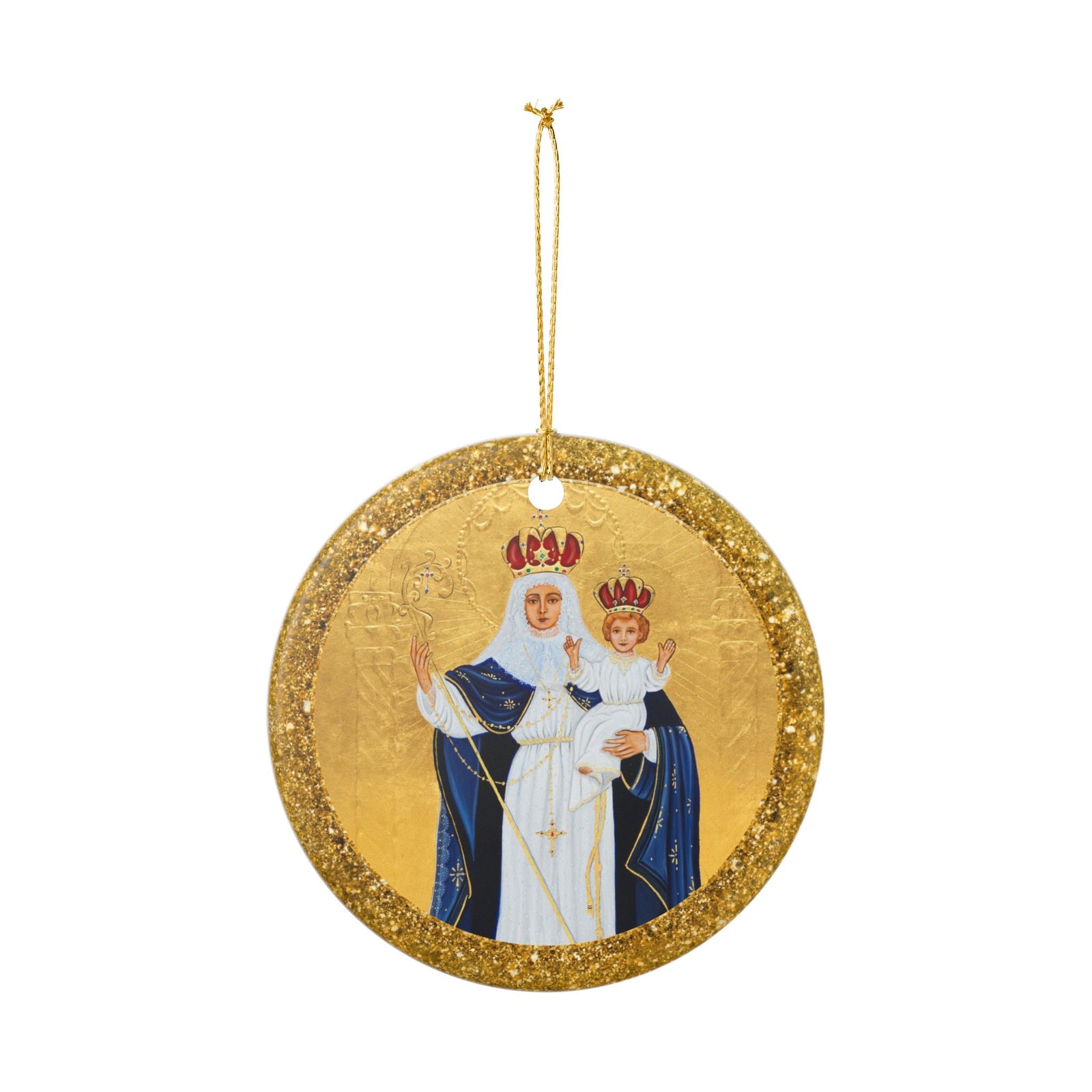 Our Lady of Good Success Ceramic Christmas Ornament