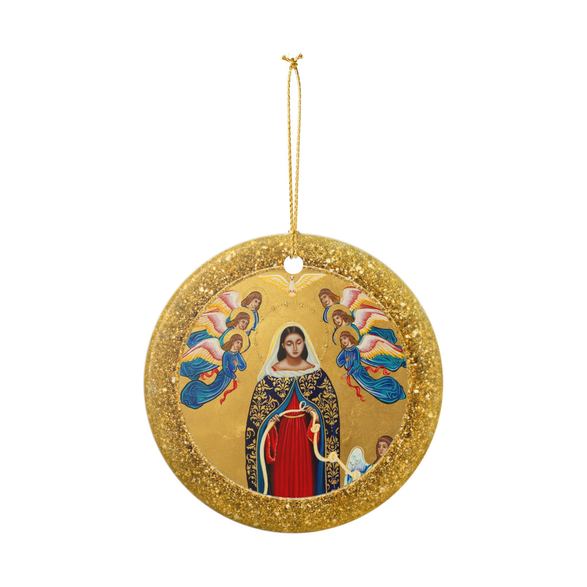 Our Lady Undoer of Knots Ceramic Christmas Ornament