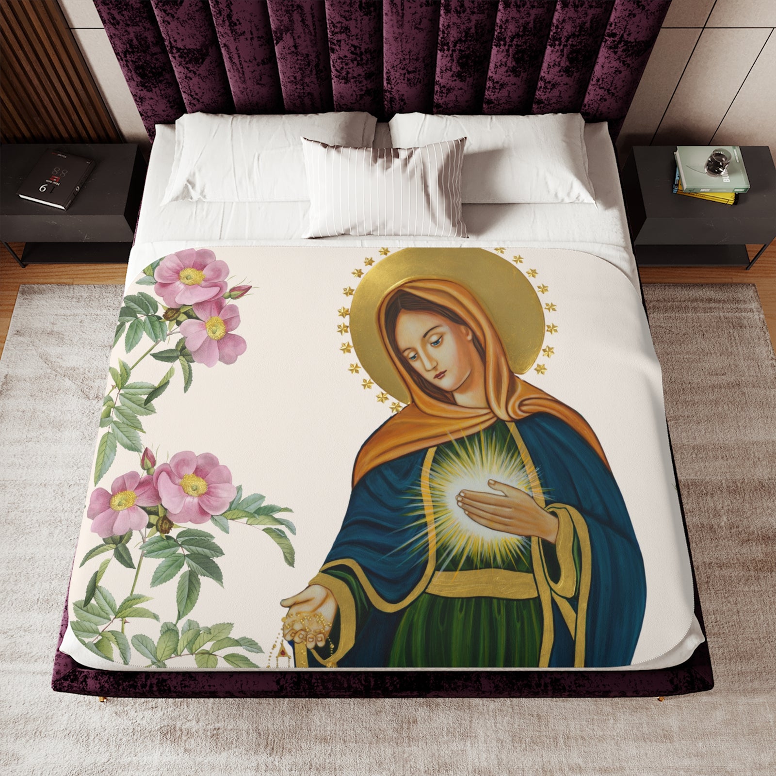 Flame of Love Sherpa Blanket