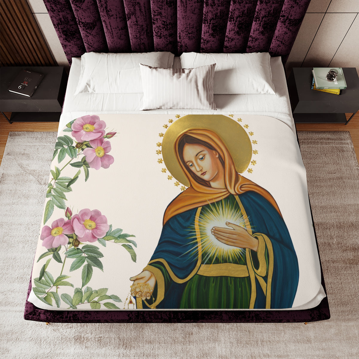 Flame of Love Sherpa Blanket