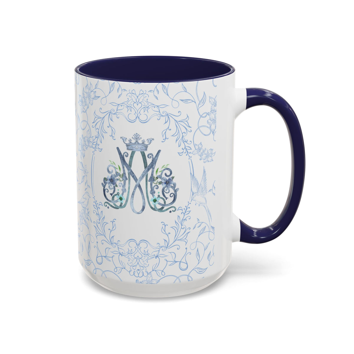 Ave Maria Coffee Mug 15oz - Blue Accent