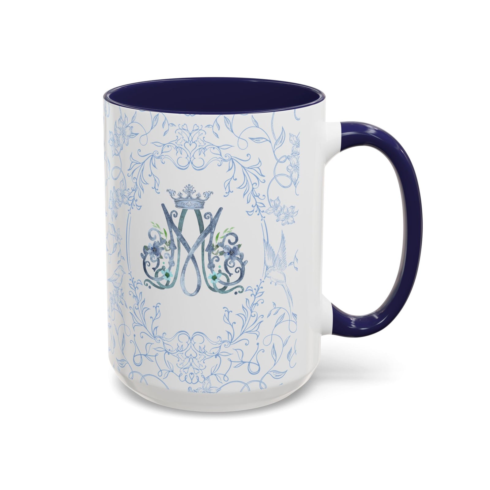 Ave Maria Coffee Mug 15oz - Blue Accent