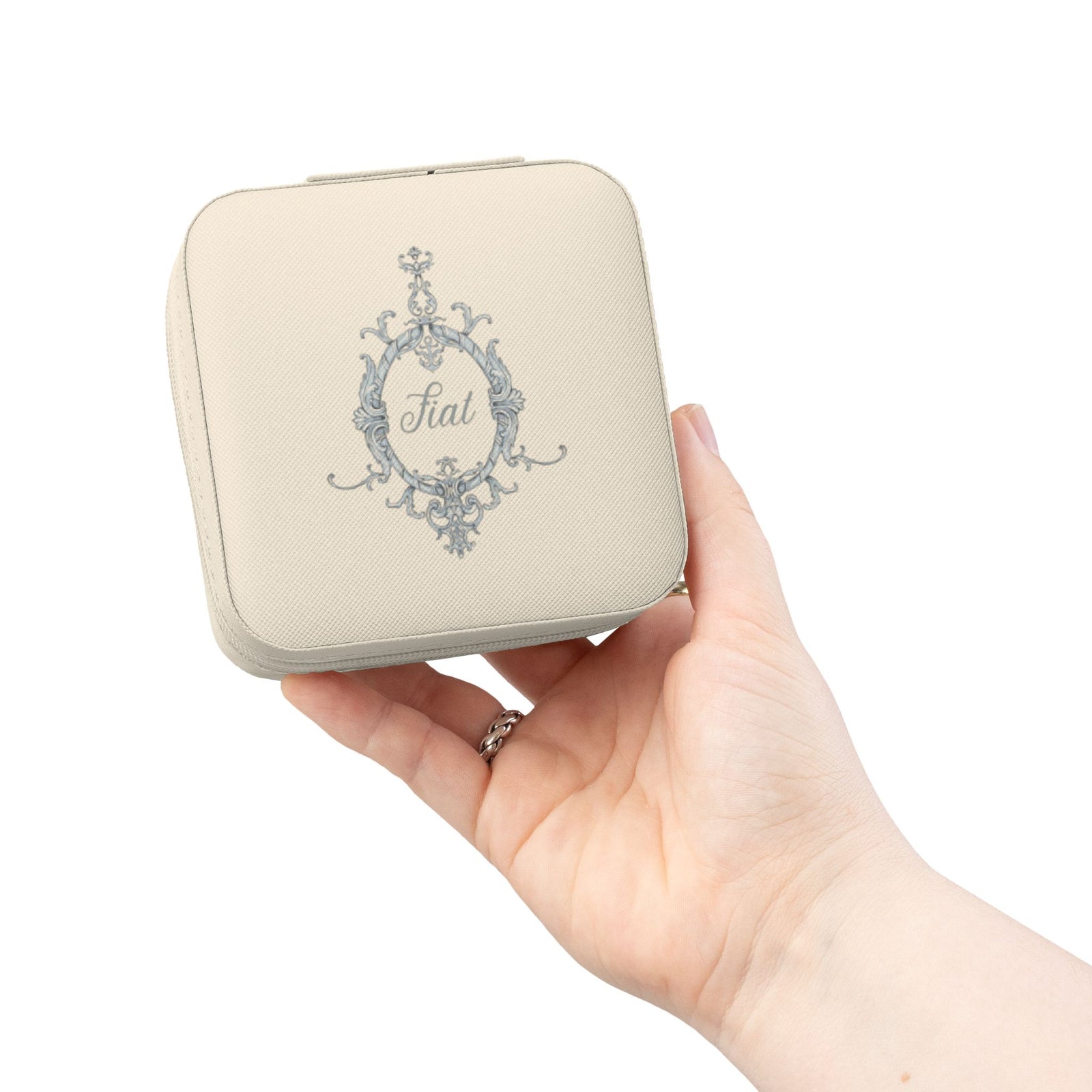 Fiat Compact Jewelry Travel Case – Portable Organizer for Rings, Earrings & Necklaces