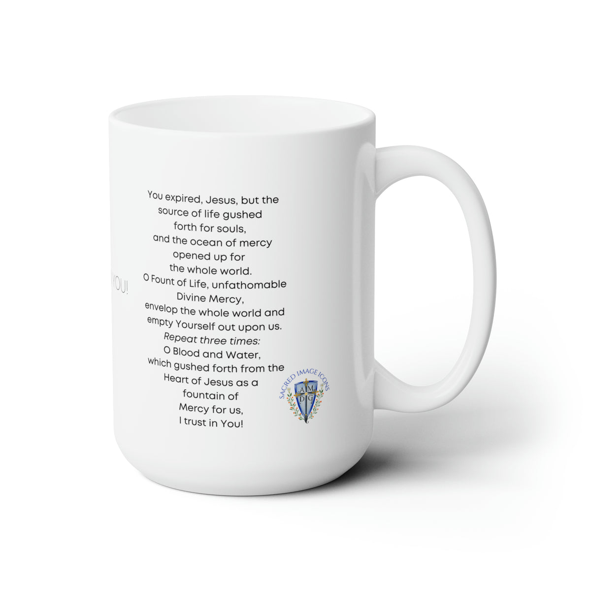 Divine Mercy  Prayer Mug 15oz