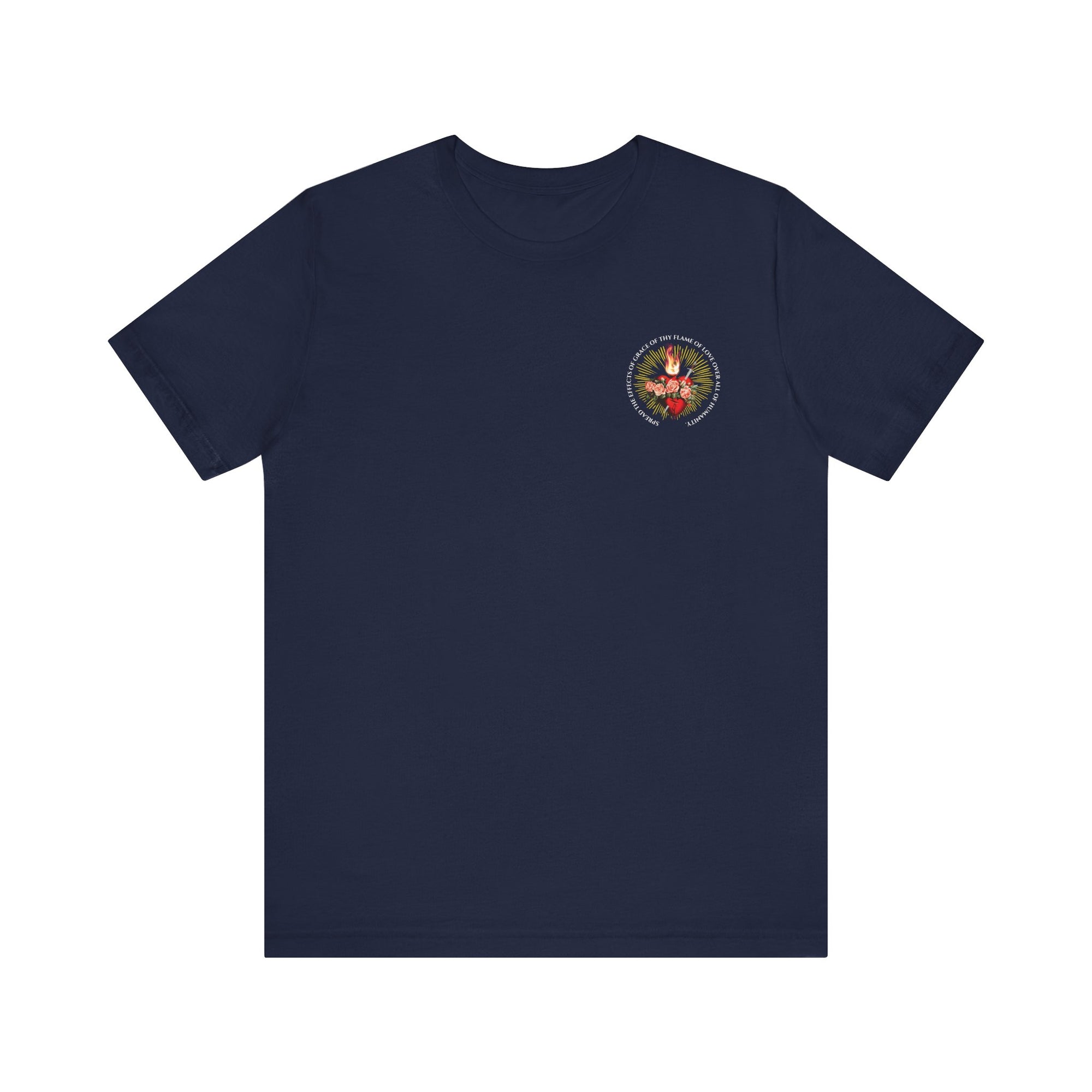 Flame of Love with Unity Prayer & Chalice  -  Unisex  Bella + Canva Jersey Short Sleeve Tee