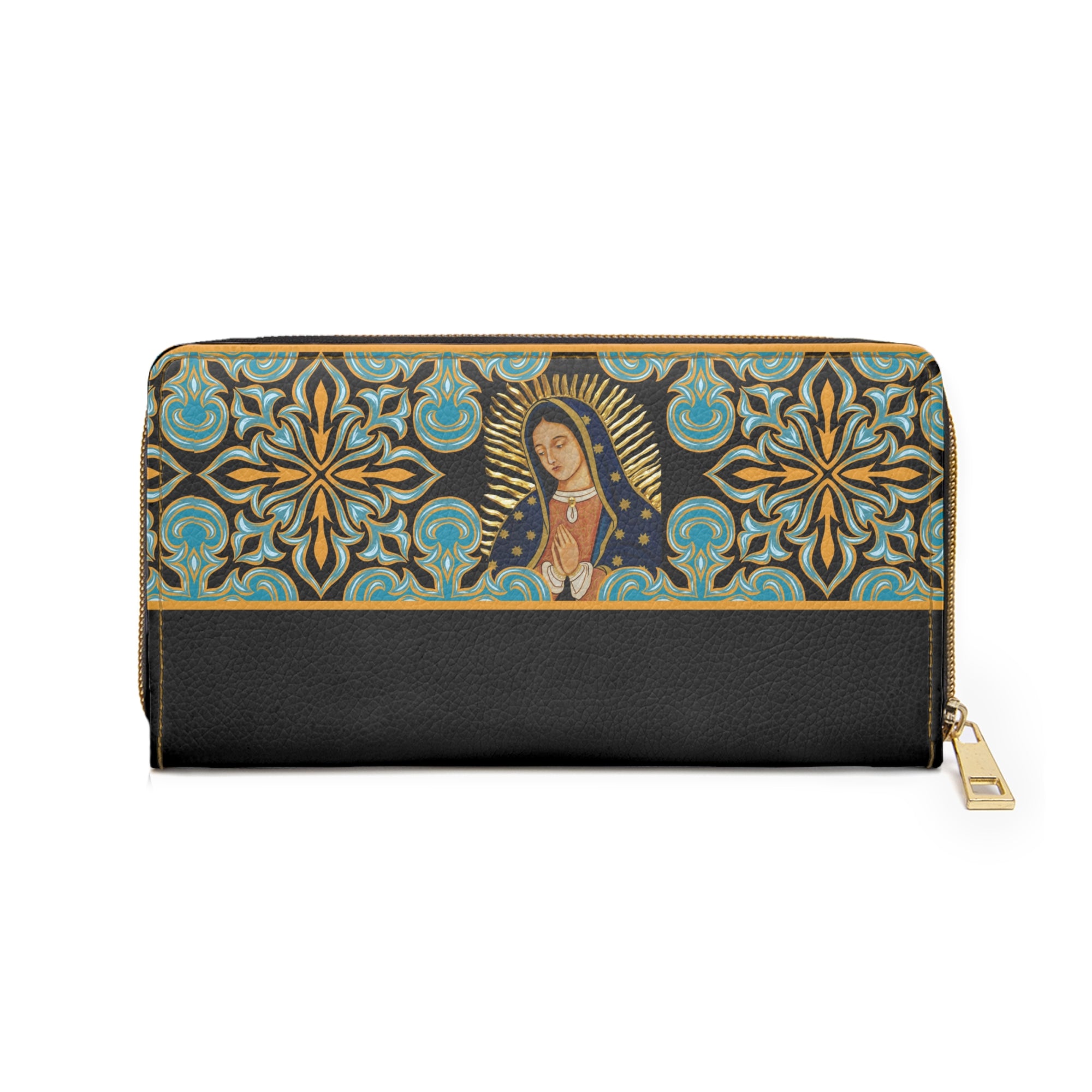 Our Lady of Guadalupe Fiat Zipper Wallet (Vegan Leather)