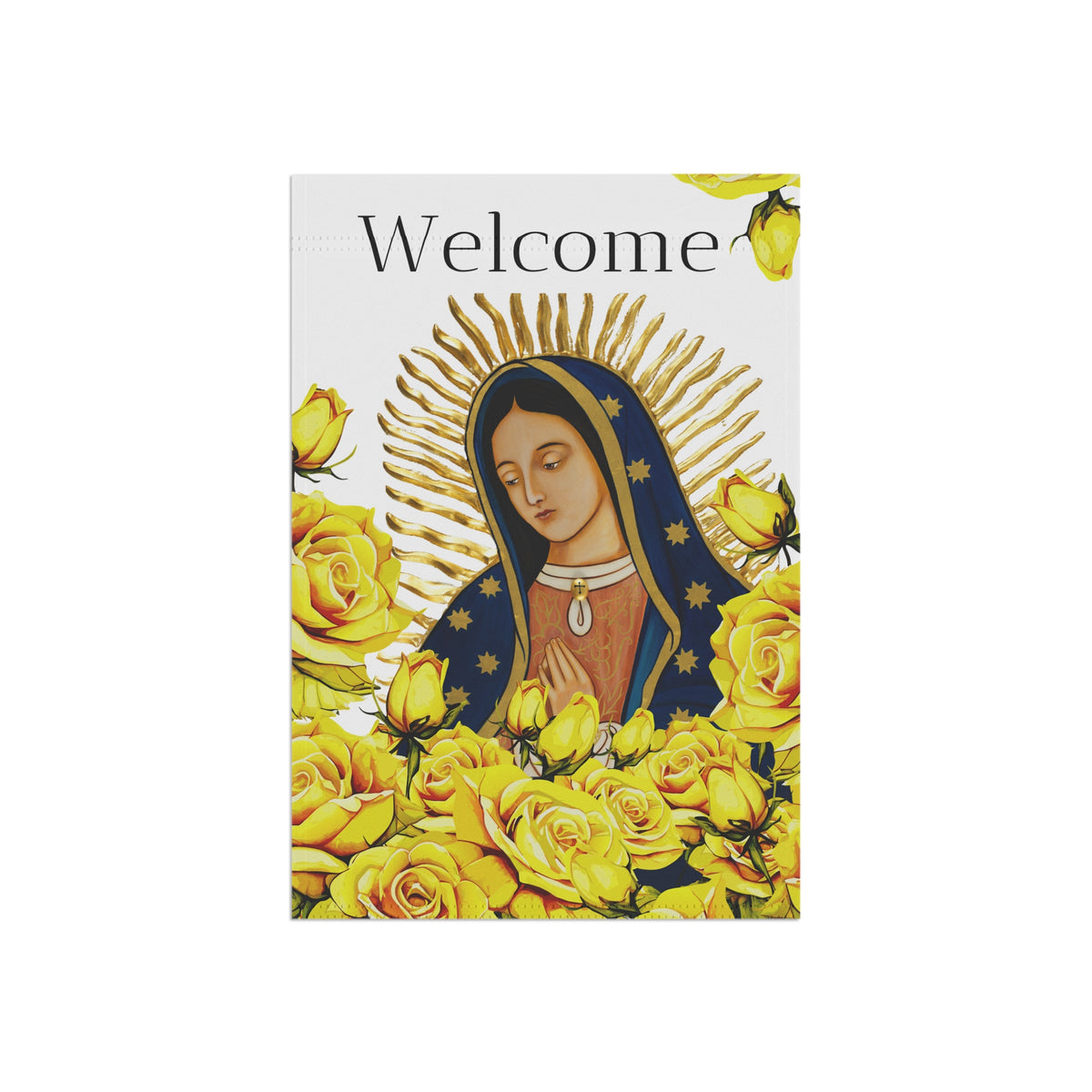 Our Lady of Guadalupe Yellow Rose Garden Flag