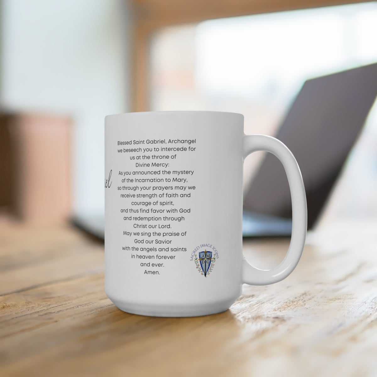 Archangel Gabriel Prayer Mug 15 oz