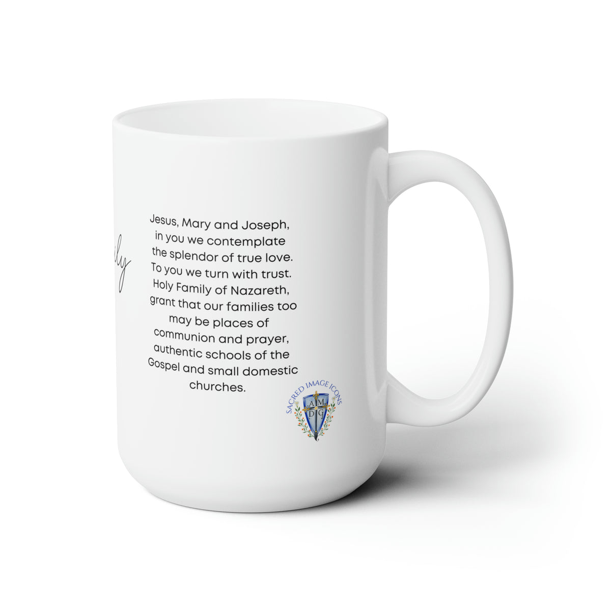 Holy Family Prayer Mug 15oz