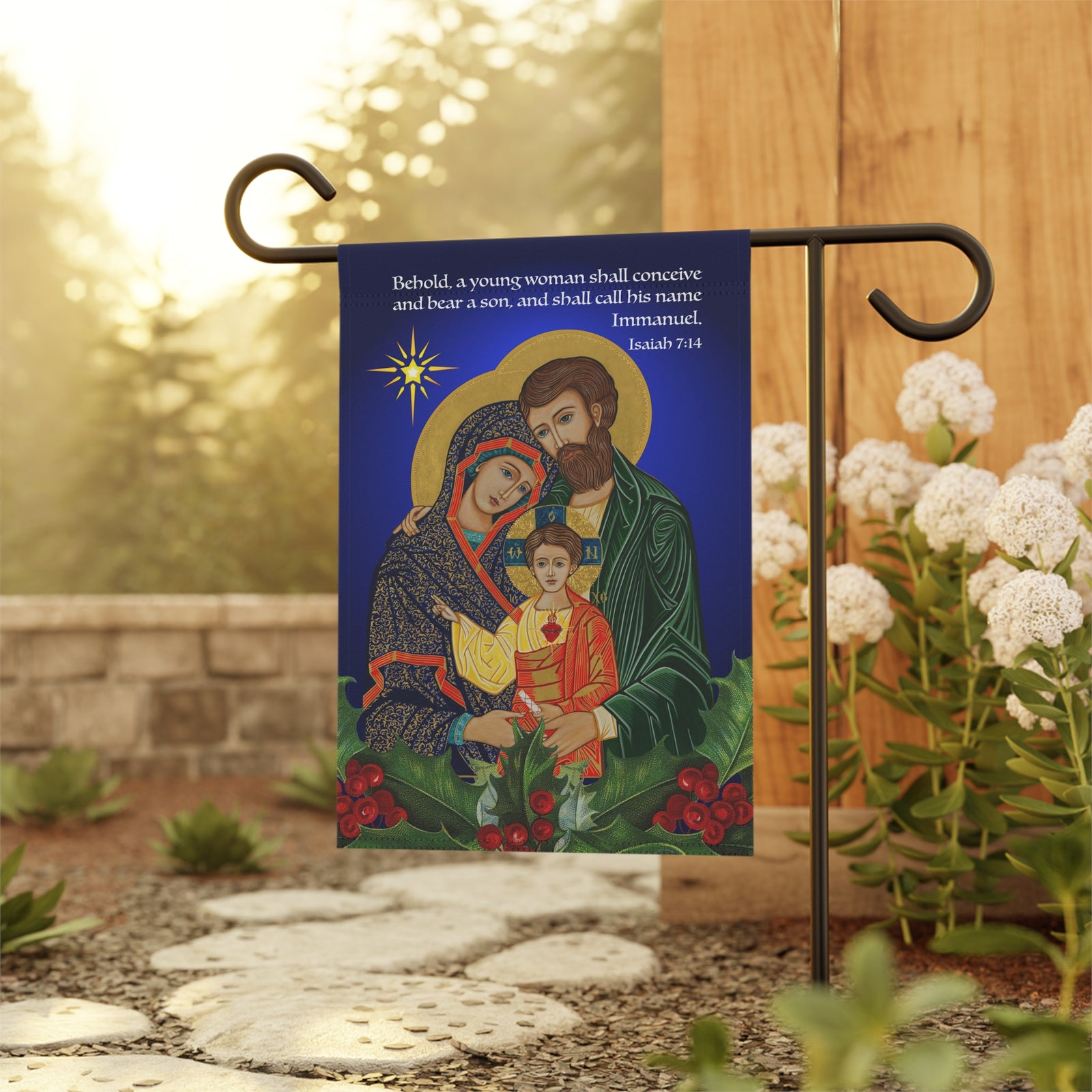 Holy Family Christmas Garden Flag