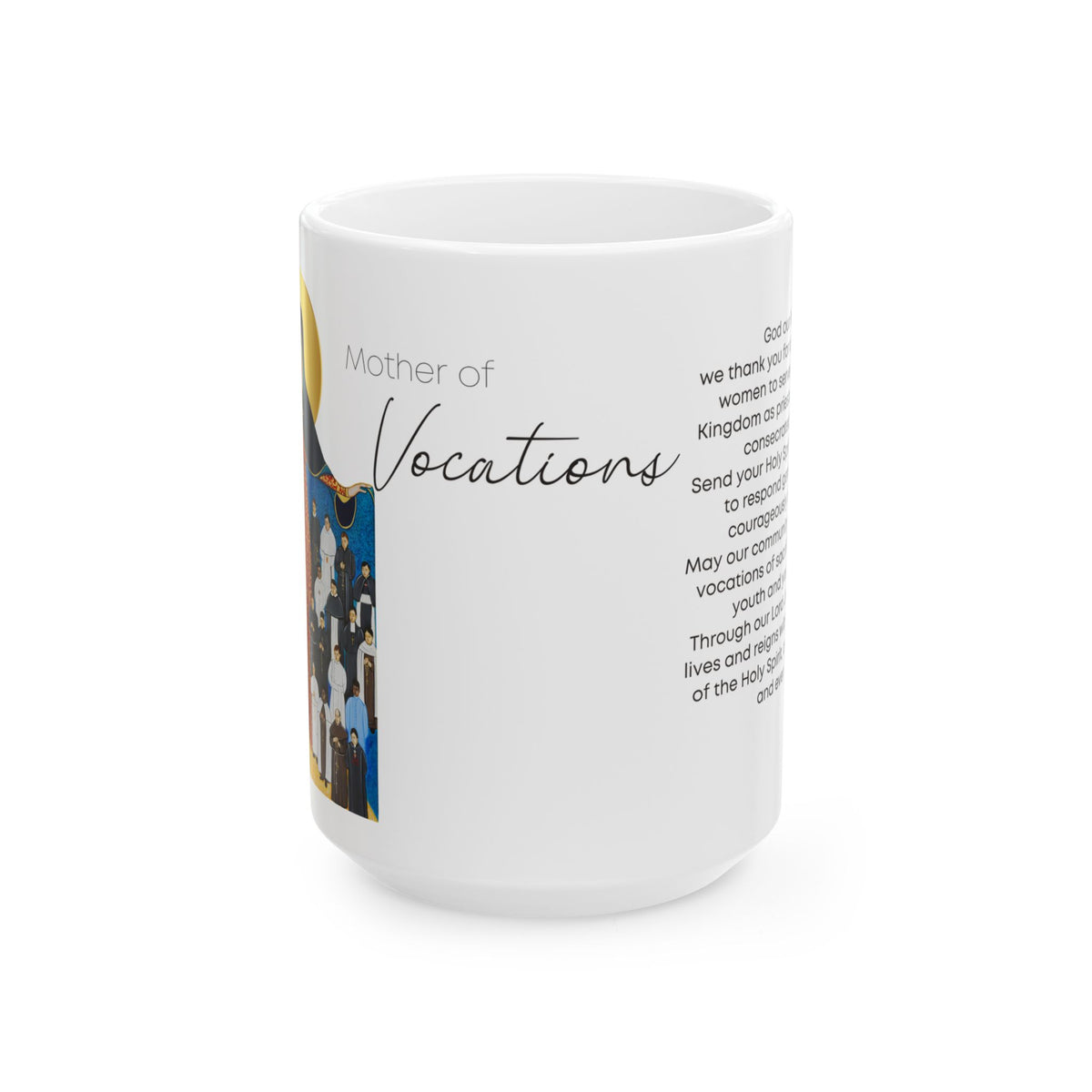 Mother of Vocations Ceramic Mug — Inspirational Prayer Gift for Moms &amp; Teachers (15oz)
