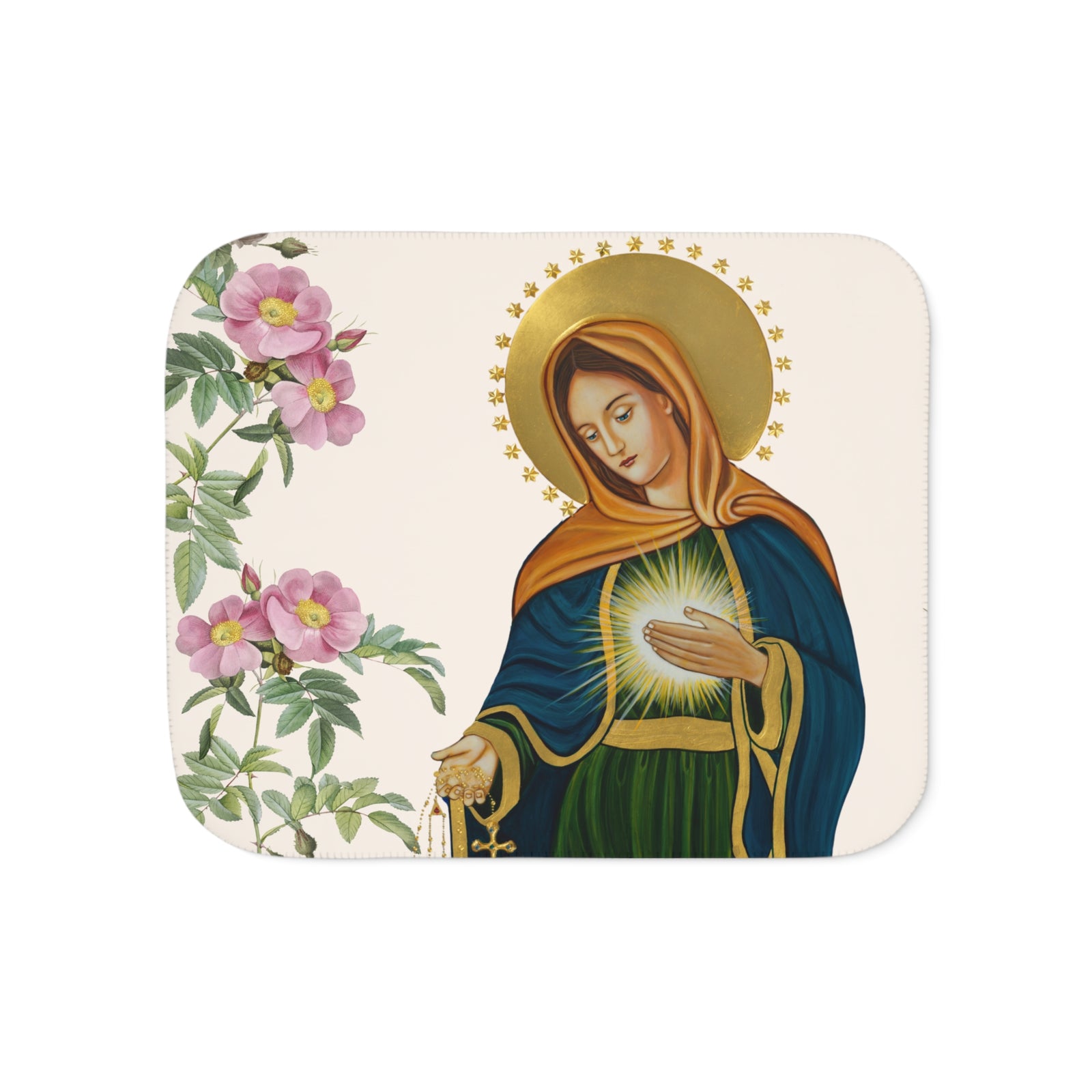 Flame of Love Sherpa Blanket