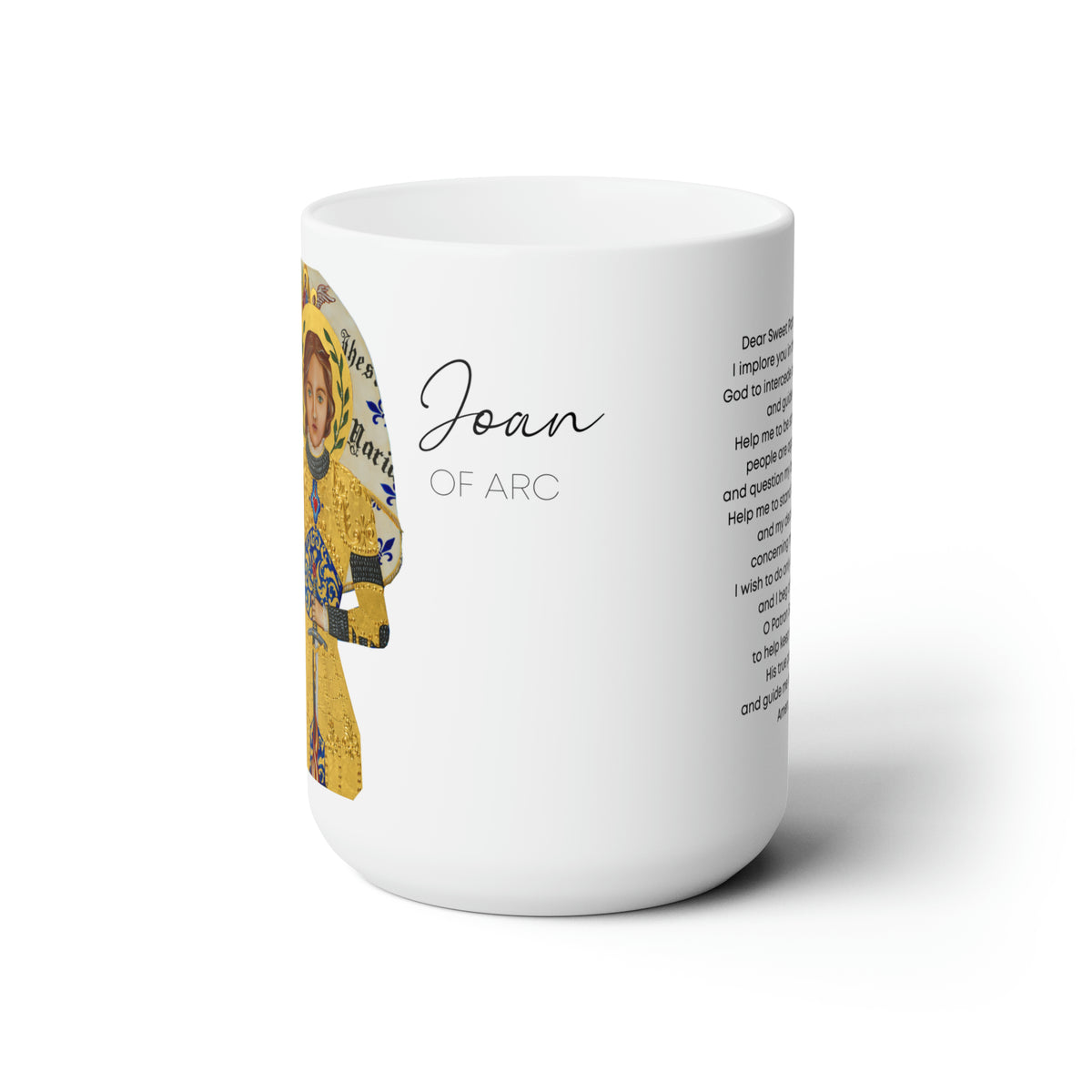 Saint Joan of Arc Prayer Mug 15oz