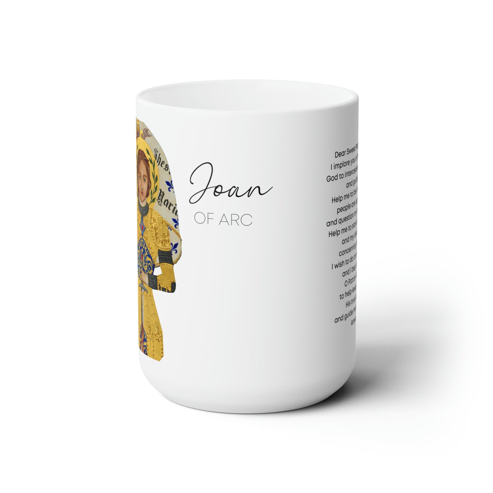 Saint Joan of Arc Prayer Mug 15oz