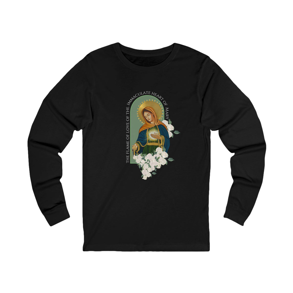 Flame of Love with The Unity Prayer Long Sleeve Unizex Tee