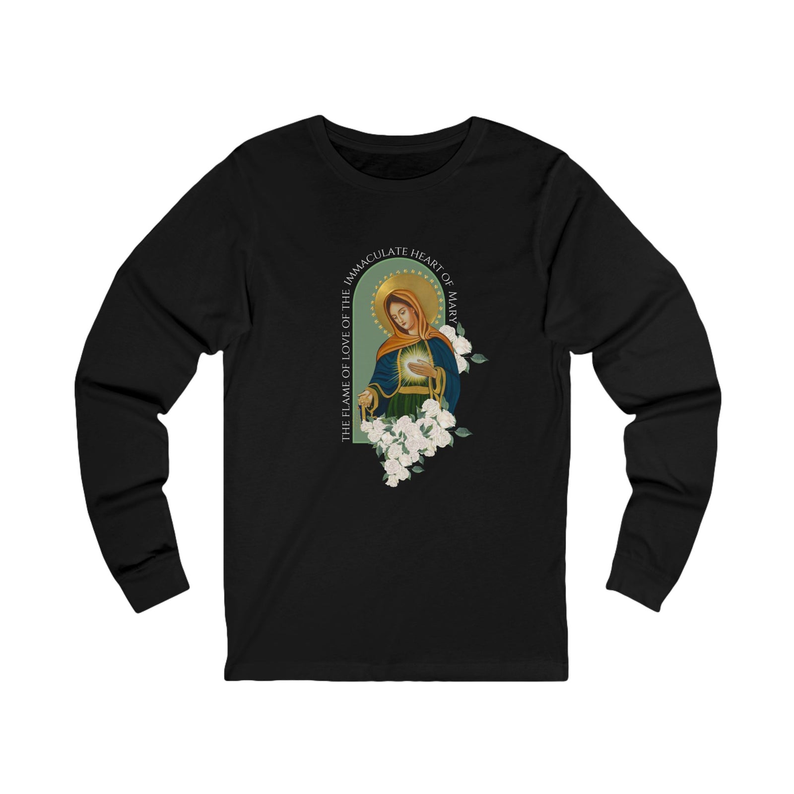 Flame of Love with The Unity Prayer Long Sleeve Unizex Tee